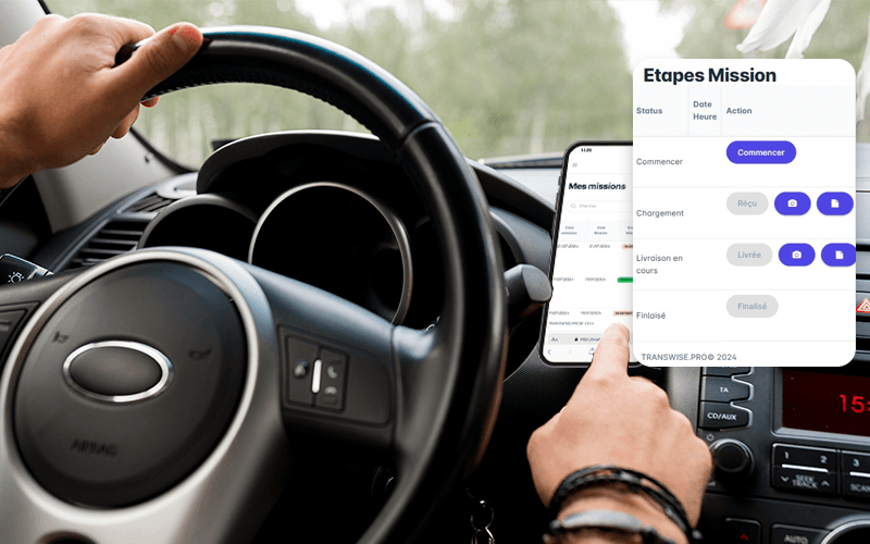 Réception et exécution par le chauffeur